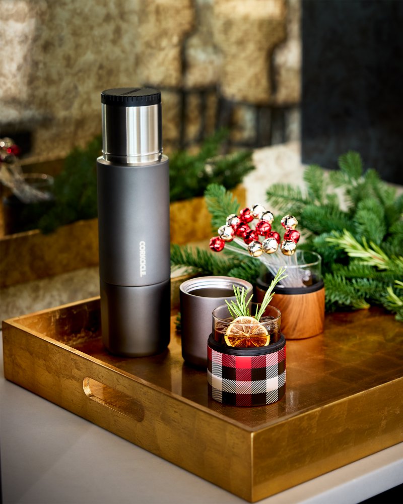 Tommy Bahama | Corkcicle® 36-oz. Travel Thermos With Built-In Cups / Slate