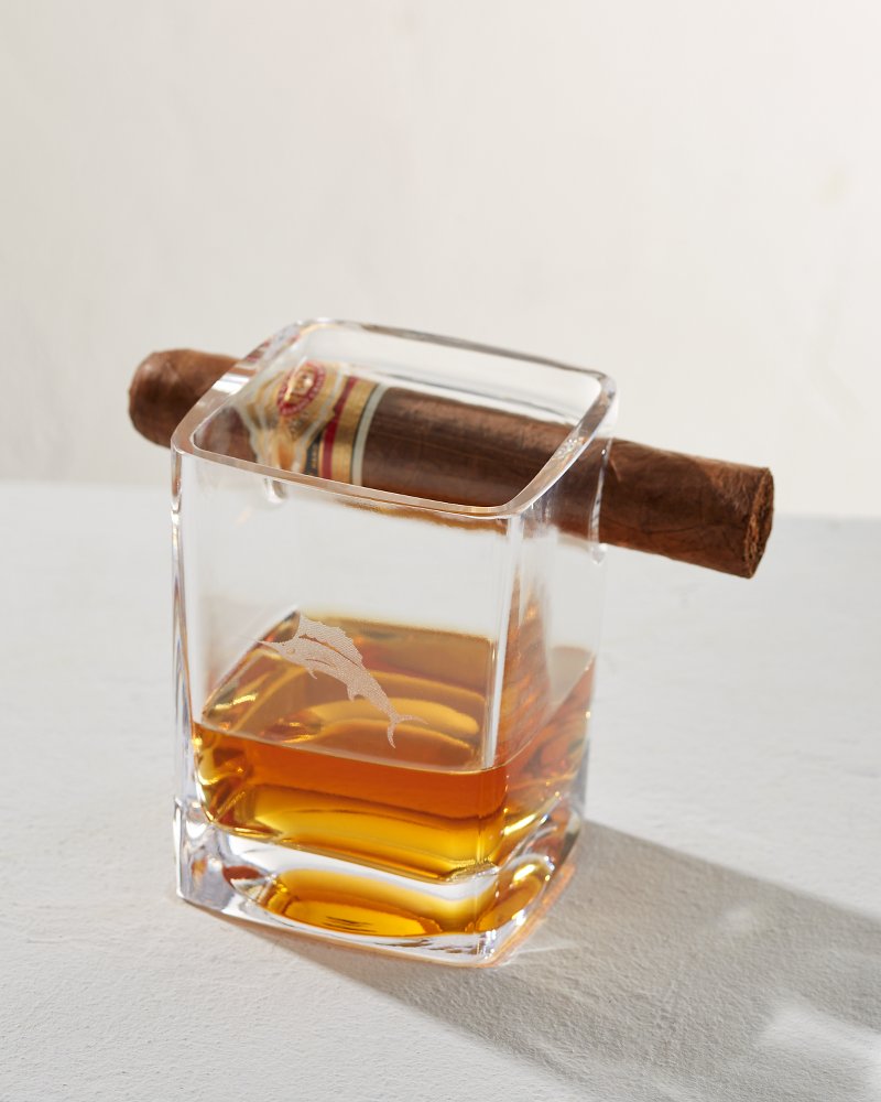 Tommy Bahama | Etched Marlin Corkcicle® Cigar Glass / Clear