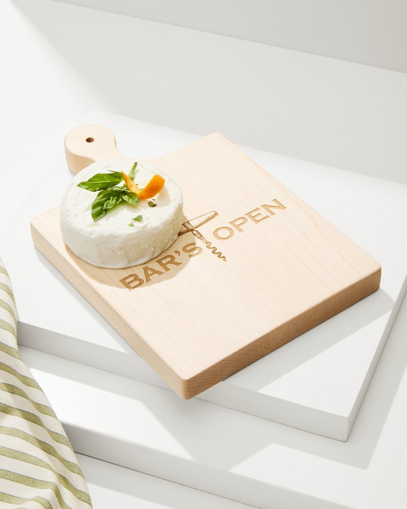 Tommy Bahama | Bar's Open Artisan Maple Wood Board / Natural