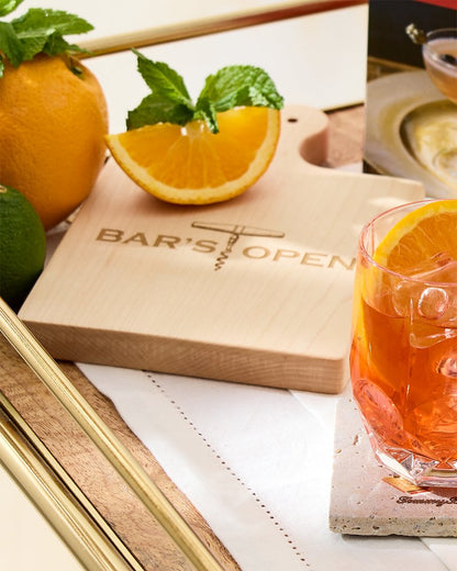 Tommy Bahama | Bar's Open Artisan Maple Wood Board / Natural