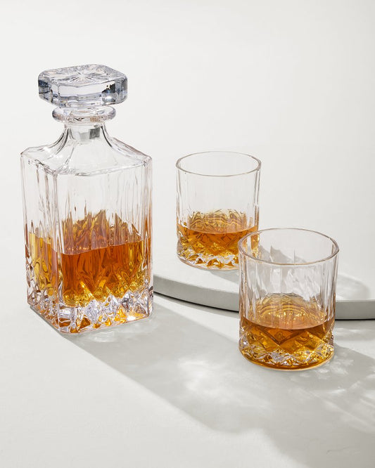 Tommy Bahama | Viski® Admiral Decanter 3-Piece Set / Clear