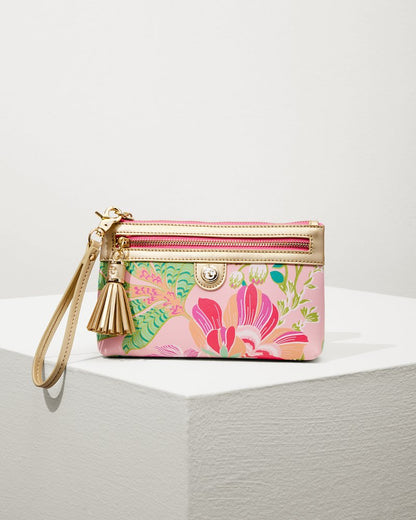 Tommy Bahama | Flamingo Pineapple Tassel Wristlet / Pink Multi