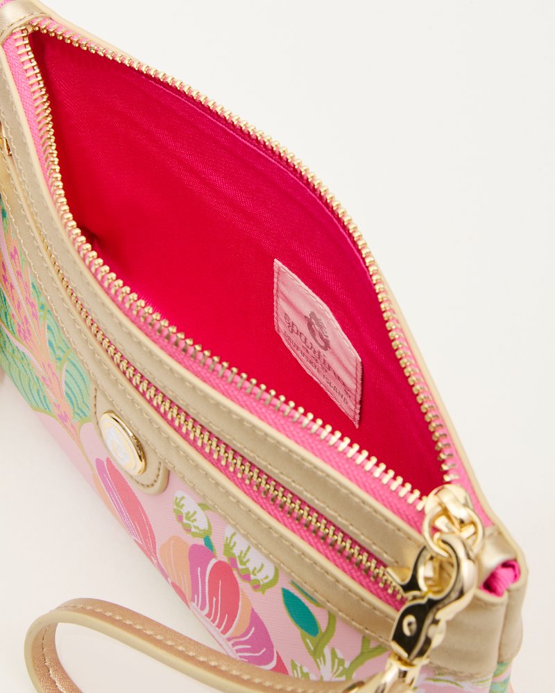Tommy Bahama | Flamingo Pineapple Tassel Wristlet / Pink Multi