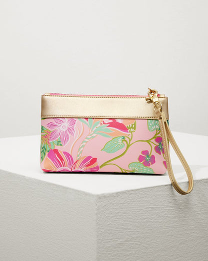 Tommy Bahama | Flamingo Pineapple Tassel Wristlet / Pink Multi
