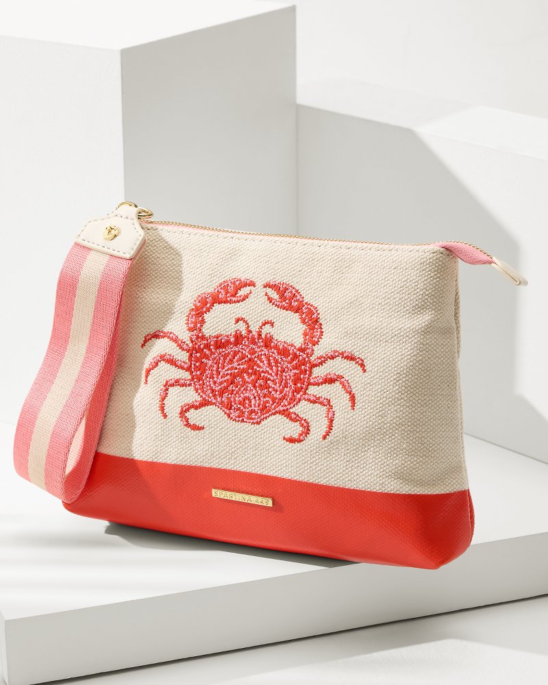 Tommy Bahama | Embroidered Red Crab Carina Wristlet / Red Crab