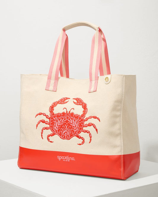 Tommy Bahama | Embroidered Red Crab Beach Tote / Red Crab