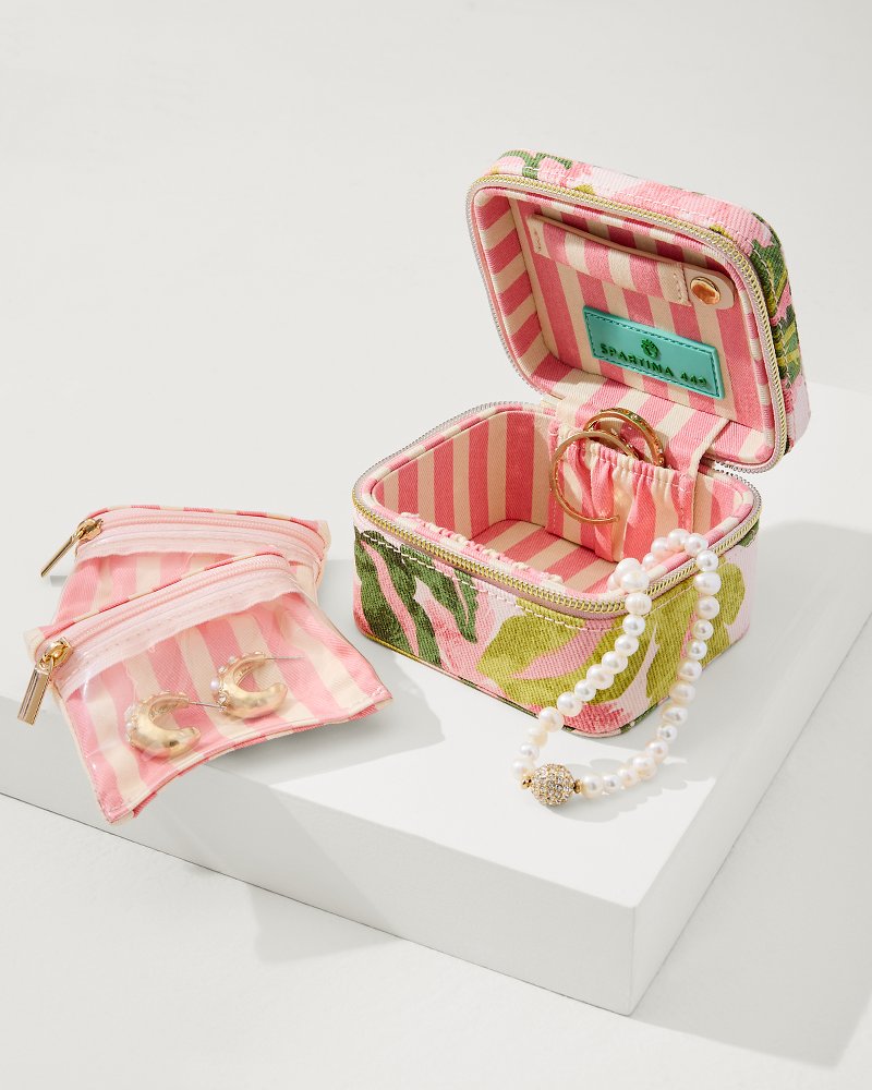 Tommy Bahama | Palm Paradise Stow & Go Jewelry Travel Case / Spartinapalm Paradise