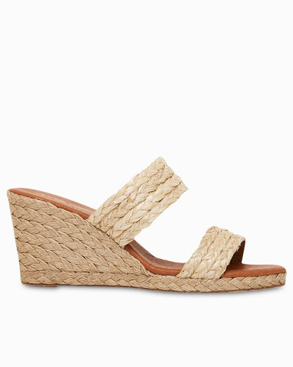 Tommy Bahama | André Assous Nolita Braided Raffia Wedge Sandals / Beige