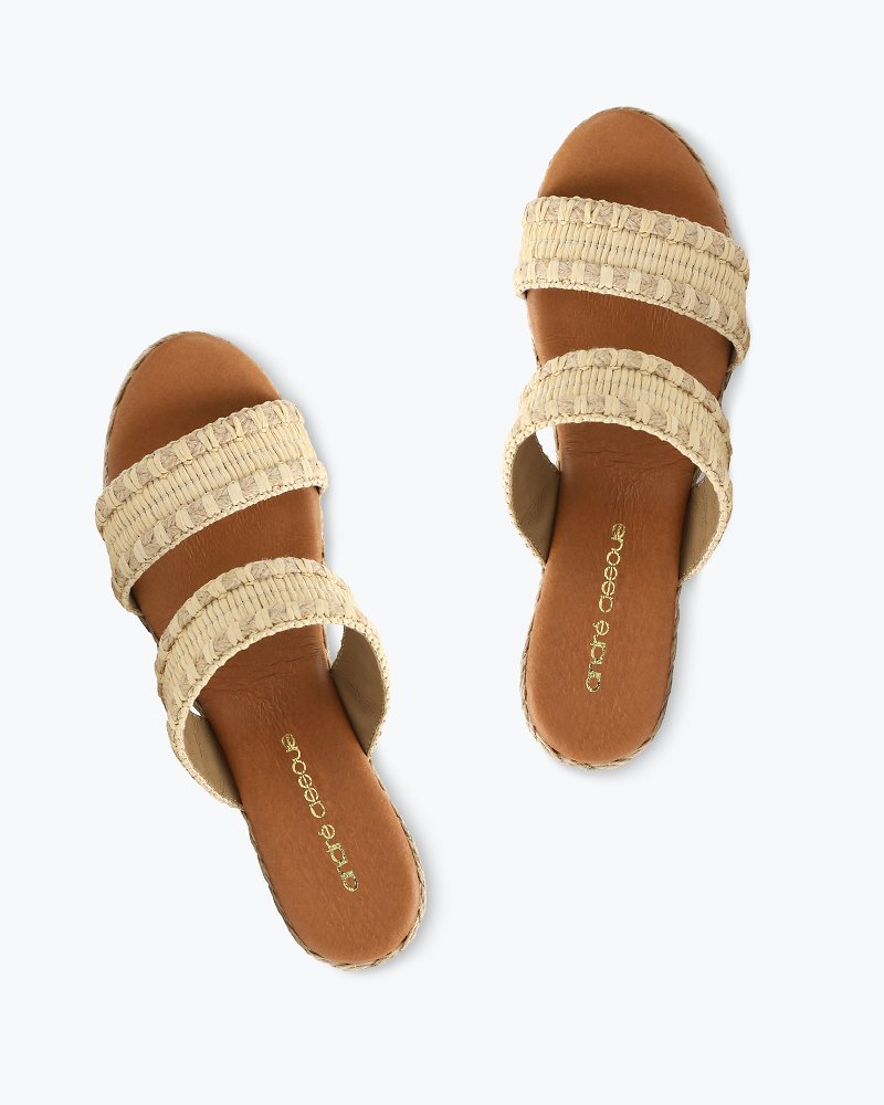 Tommy Bahama | André Assous Nolita Raffia Wedge Sandals / Sand