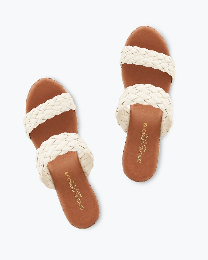 Tommy Bahama | André Assous Aria Woven Wedge Sandals / White