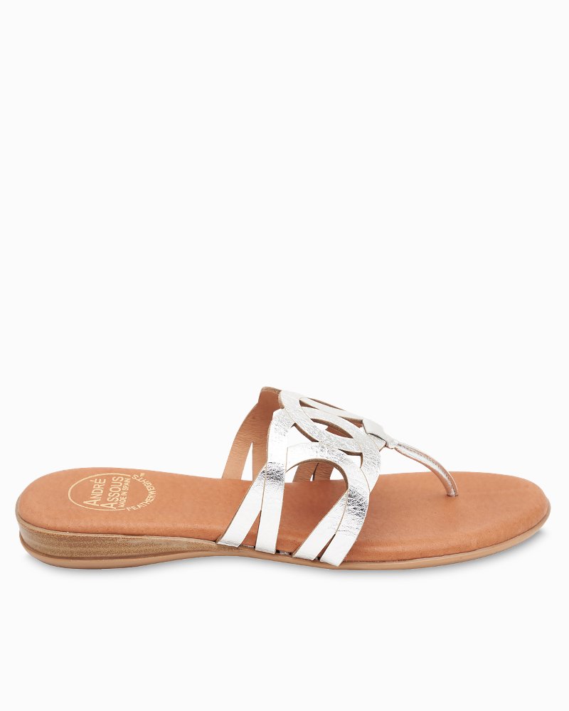 Tommy Bahama | André Assous Nature Featherweights™ Metallic Sandals / Silver