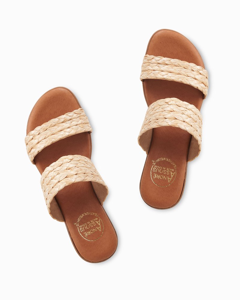 Tommy Bahama | André Assous Narice Featherweights™ Raffia Sandals / Beige
