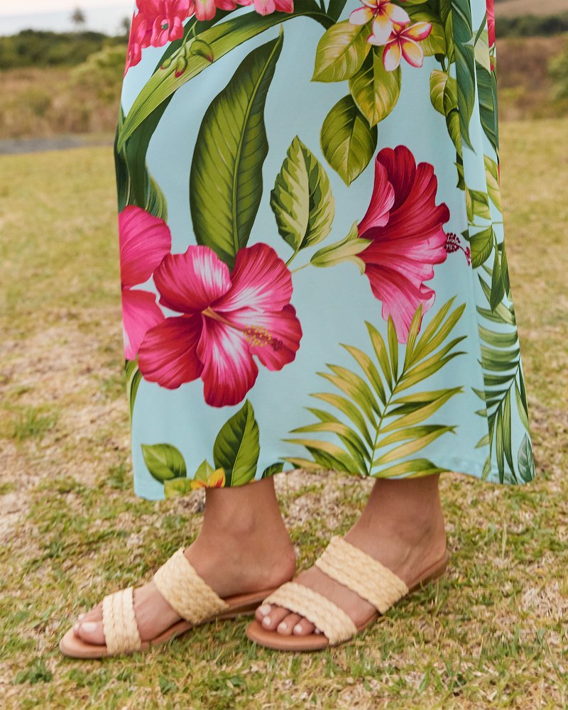 Tommy Bahama | André Assous Narice Featherweights™ Raffia Sandals / Beige