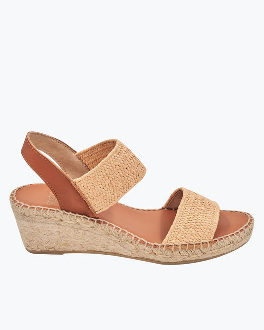 Tommy Bahama | André Assous Aviana Stretch Espadrille Wedge Sandals / Dark Natural