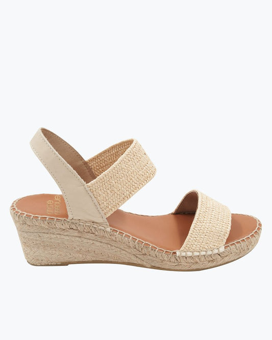 Tommy Bahama | André Assous Aviana Stretch Espadrille Wedge Sandals / Natural