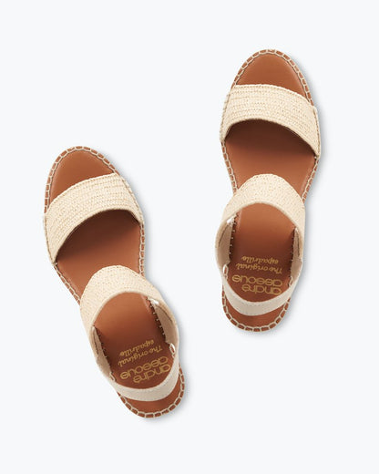 Tommy Bahama | André Assous Aviana Stretch Espadrille Wedge Sandals / Natural