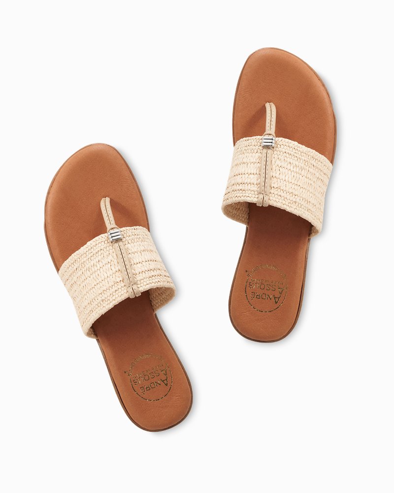 Tommy Bahama | André Assous Nice Featherweights™ Raffia Sandals / Natural