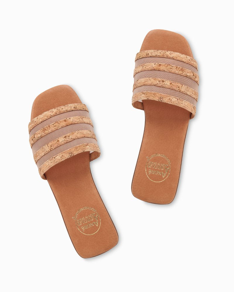 Tommy Bahama | André Assous Kaila Cork & Mesh Sandals / Natural