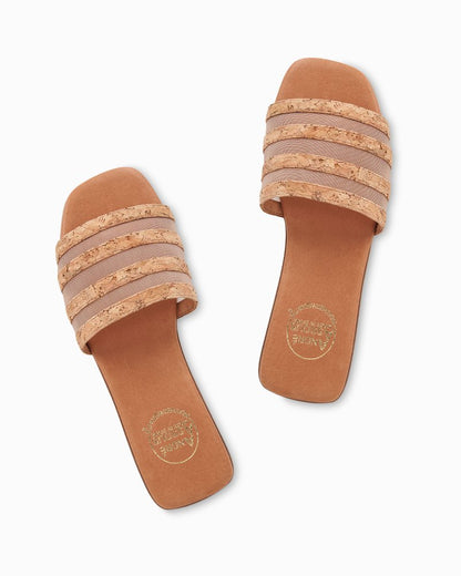 Tommy Bahama | André Assous Kaila Cork & Mesh Sandals / Natural