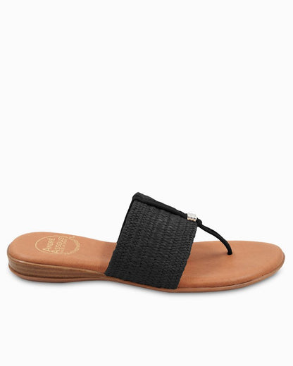Tommy Bahama | André Assous Nice Stretch Raffia Featherweights™ Sandals / Black