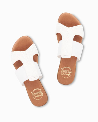 Tommy Bahama | André Assous Noor Raffia Stretch Sandals / White