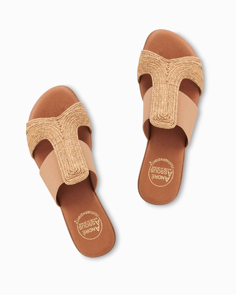 Tommy Bahama | André Assous Noor Raffia Stretch Sandals / Natural