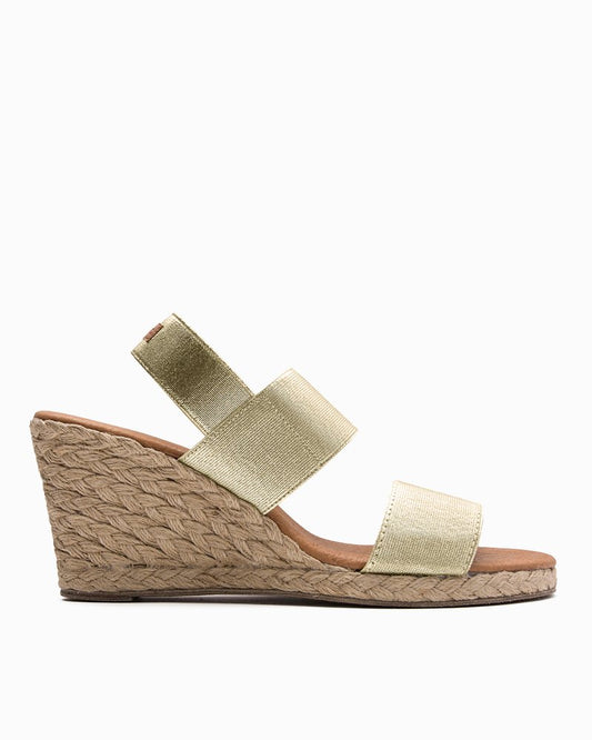 Tommy Bahama | André Assous Allison Elastic Wedge Sandals / Platinum