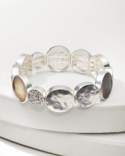 Tommy Bahama | Marco Island Shell Stretch Bracelet / Silver