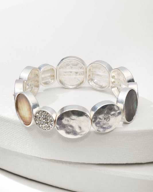 Tommy Bahama | Marco Island Shell Stretch Bracelet / Silver