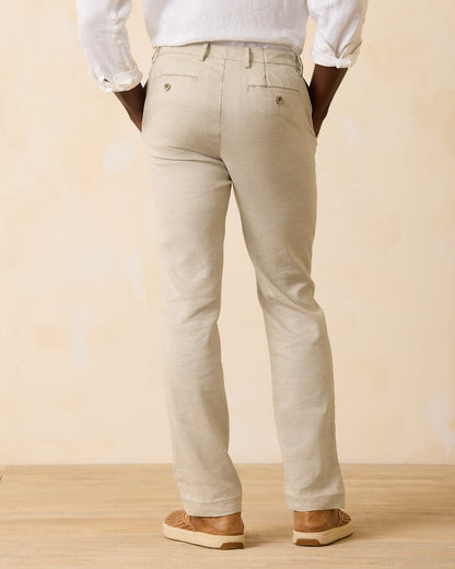 Tommy Bahama | Big & Tall Latigo Beach Linen-Blend Flat-Front Pants / Stone Khaki