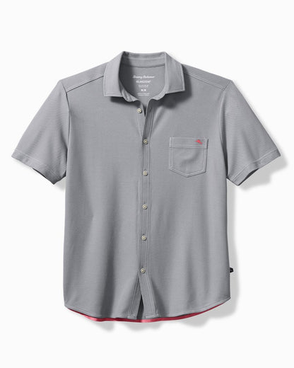 Tommy Bahama | Big & Tall Emfielder IslandZone® Knit Short-Sleeve Shirt / Iced Slate