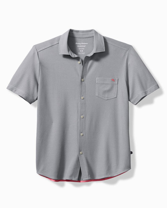 Tommy Bahama | Big & Tall Emfielder IslandZone® Knit Short-Sleeve Shirt / Iced Slate