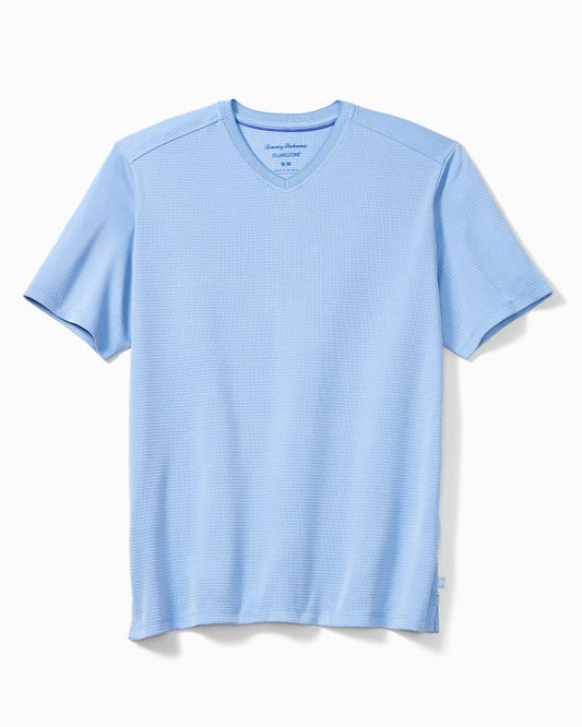 Tommy Bahama | Big & Tall Coastal Crest IslandZone® V-Neck Shirt / Big Sky Blue