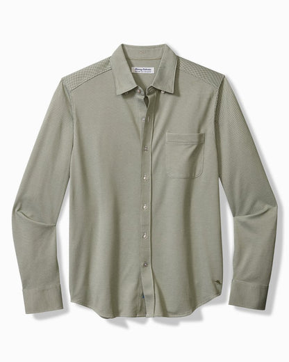 Tommy Bahama | Big & Tall San Lucio Knit Stretch Shirt / Dark Fern