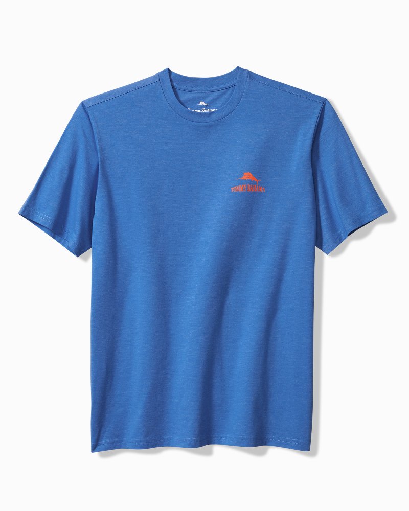 Tommy Bahama | Big & Tall Rumbuddy Up There Likes Me Graphic T-Shirt / Palace Blue Hthr
