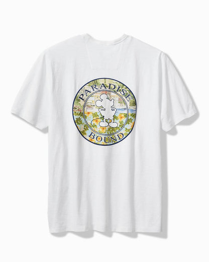 Tommy Bahama | Big & Tall Disney x Tommy Bahama Paradise Bound Short-Sleeve Lux T-Shirt / White