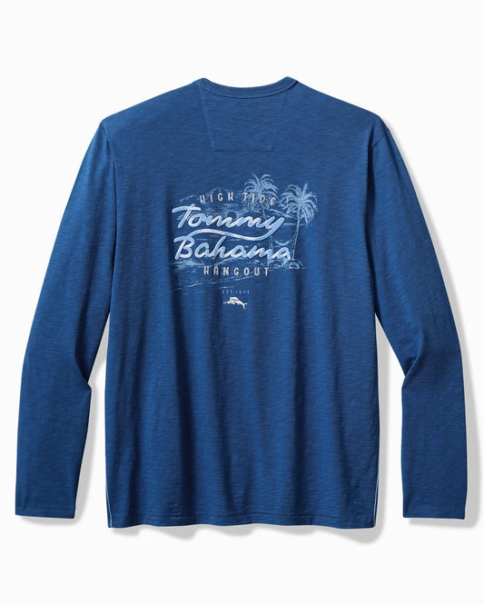 Tommy Bahama | Big & Tall High Tide Hangout Long-Sleeve Lux T-Shirt / Dark Blue Muse