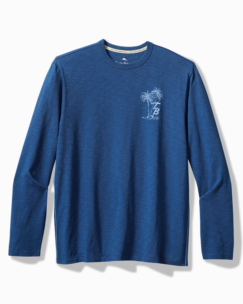 Tommy Bahama | Big & Tall High Tide Hangout Long-Sleeve Lux T-Shirt / Dark Blue Muse