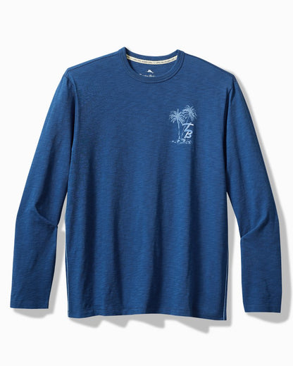 Tommy Bahama | Big & Tall High Tide Hangout Long-Sleeve Lux T-Shirt / Dark Blue Muse