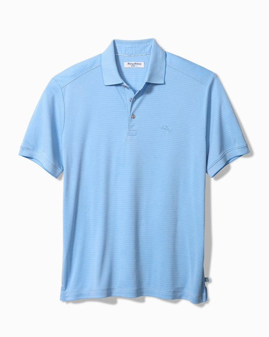 Tommy Bahama | Big & Tall Bay Stripe IslandZone® Polo / Seabank Sky