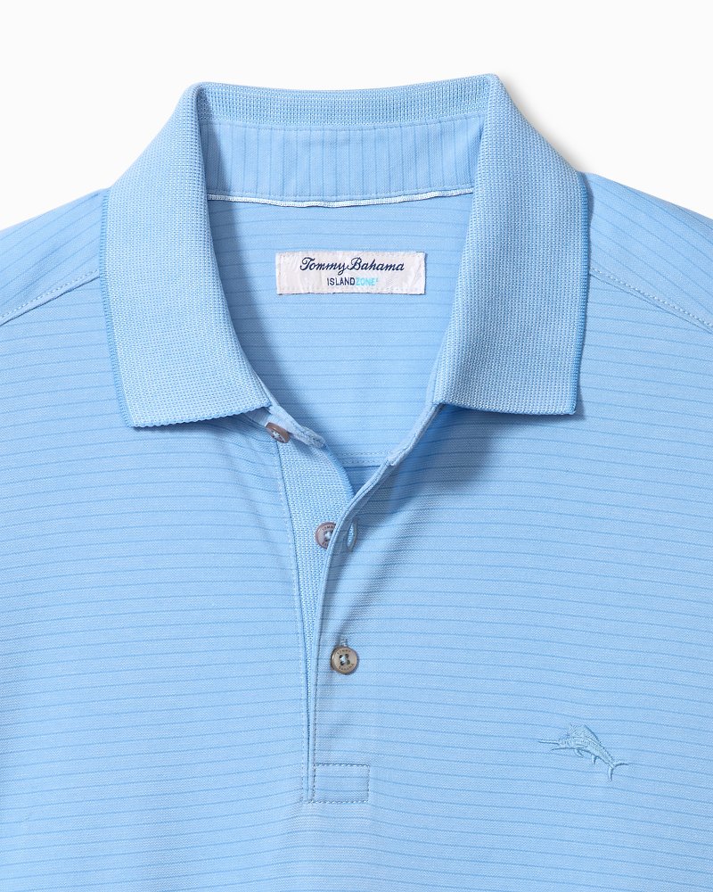 Tommy Bahama | Big & Tall Bay Stripe IslandZone® Polo / Seabank Sky
