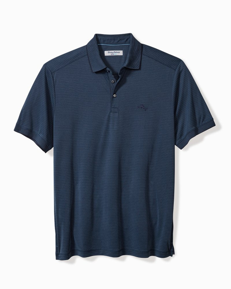 Tommy Bahama | Big & Tall Bay Stripe IslandZone® Polo / Ocean Deep