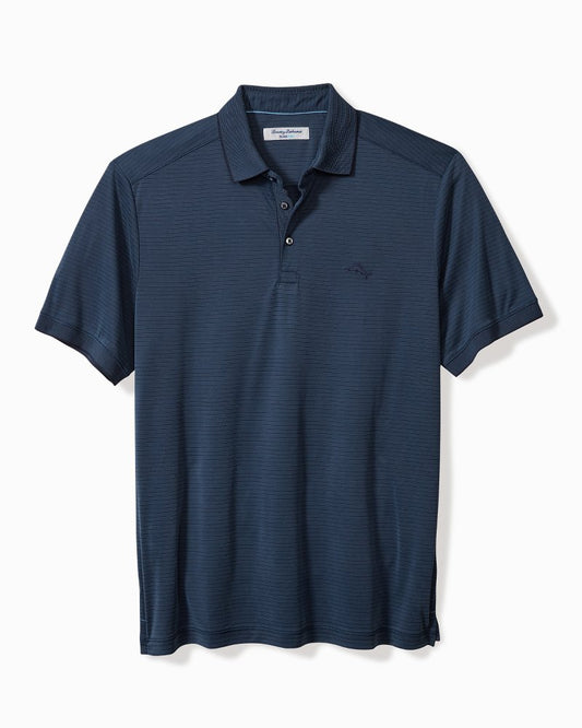 Tommy Bahama | Big & Tall Bay Stripe IslandZone® Polo / Ocean Deep