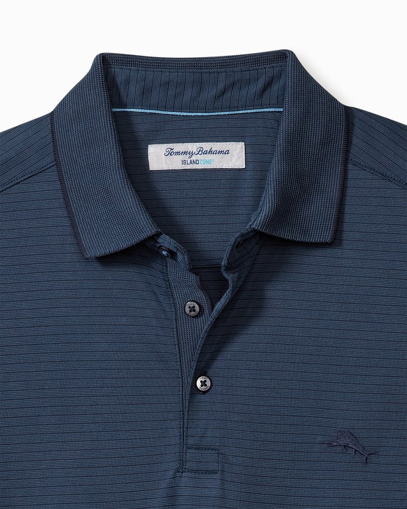 Tommy Bahama | Big & Tall Bay Stripe IslandZone® Polo / Ocean Deep