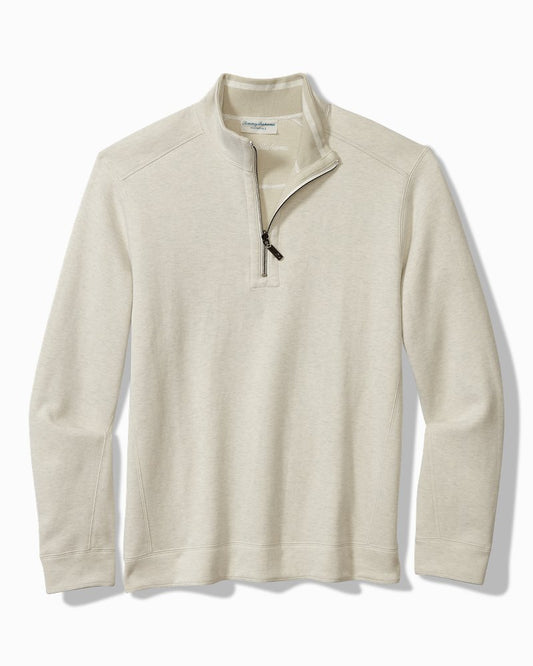 Tommy Bahama | Big & Tall Flip Coast Reversible Half-Zip Sweatshirt / Lychee Hthr