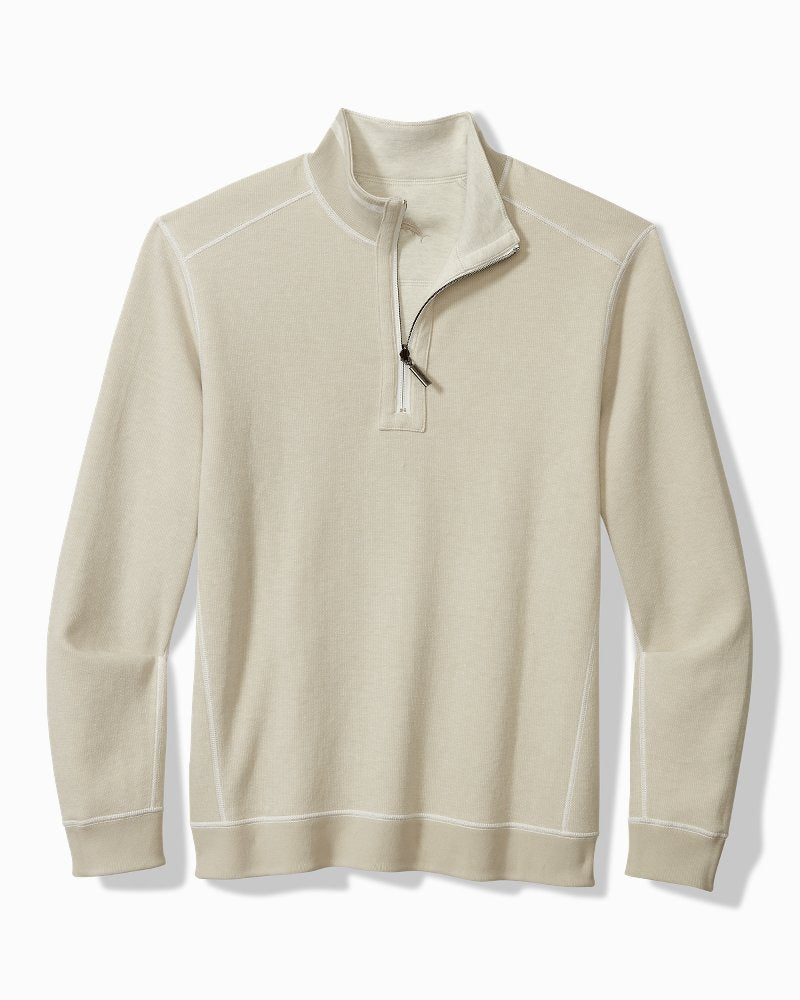 Tommy Bahama | Big & Tall Flip Coast Reversible Half-Zip Sweatshirt / Lychee Hthr