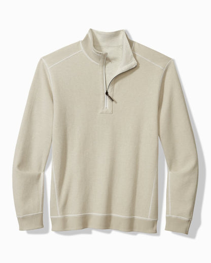 Tommy Bahama | Big & Tall Flip Coast Reversible Half-Zip Sweatshirt / Lychee Hthr