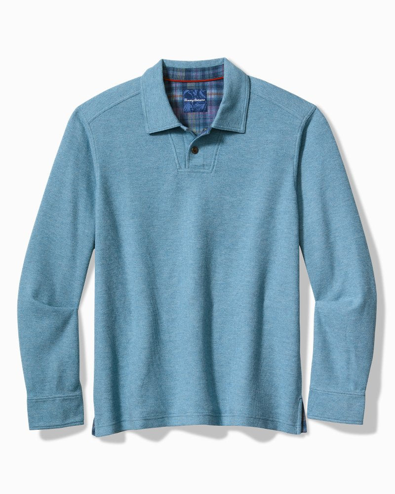 Tommy Bahama | Big & Tall Las Arias Sweatshirt Polo / Corfu Blue Heather