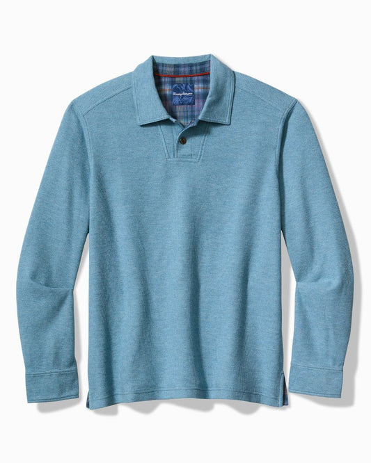 Tommy Bahama | Big & Tall Las Arias Sweatshirt Polo / Corfu Blue Heather