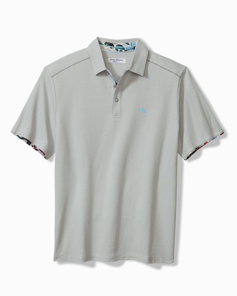 Tommy Bahama | Big & Tall Tropicano Blooms Five O'Clock IslandZone® Polo / Concrete Grey